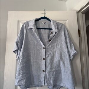 Reitmans Striped Blue and White Top 2x